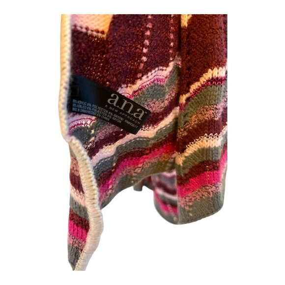 Lot of 2 Knit Scarves – Multicolor Chevron Stripes – a.n.a & Unbranded - Picture 3 of 7